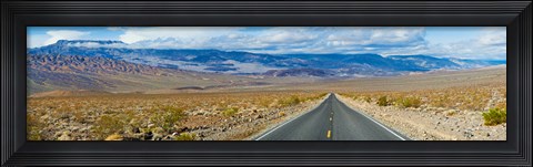 Framed Road passing through a desert, Death Valley, Death Valley National Park, California, USA Print