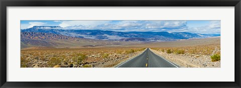Framed Road passing through a desert, Death Valley, Death Valley National Park, California, USA Print