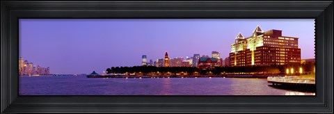 Framed Buildings at the waterfront, Hoboken, Hudson County, New Jersey, USA 2013 Print