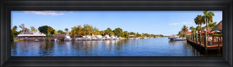 Framed Intercoastal waterway at West Palm Beach, Palm Beach County, Florida, USA Print