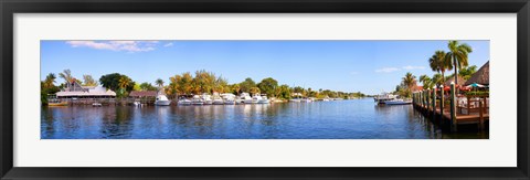 Framed Intercoastal waterway at West Palm Beach, Palm Beach County, Florida, USA Print