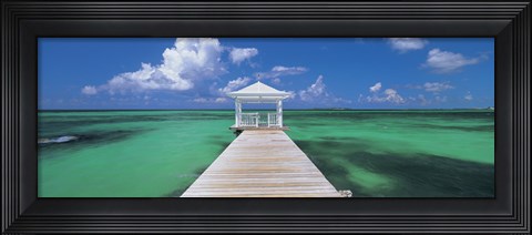 Framed Pier in the sea, Bahamas Print