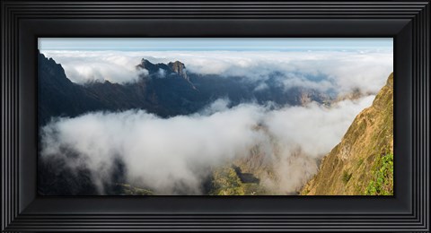 Framed High angle view of clouds in the valley, Santo Antao, Cape Verde Print