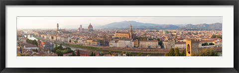 Framed High angle view of the city from Piazzale Michelangelo, Florence, Tuscany, Italy Print