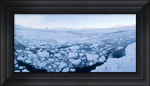 Framed Ice floating in fjord, Tiniteqilaaq, Greenland Print