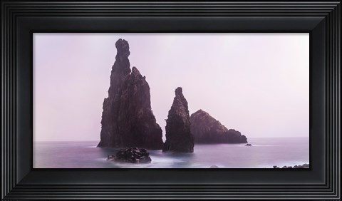 Framed Rock outcrop at coast, Ribeira Da Janela, Porto Moniz, Madeira, Portugal Print