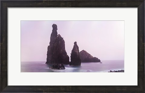 Framed Rock outcrop at coast, Ribeira Da Janela, Porto Moniz, Madeira, Portugal Print