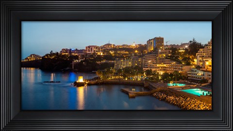 Framed Buildings at the waterfront, Funchal, Madeira, Portugal Print