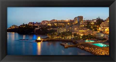 Framed Buildings at the waterfront, Funchal, Madeira, Portugal Print