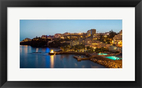 Framed Buildings at the waterfront, Funchal, Madeira, Portugal Print