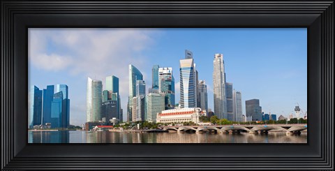 Framed Buildings at the waterfront, Singapore City, Singapore Print