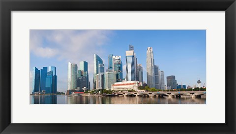 Framed Buildings at the waterfront, Singapore City, Singapore Print