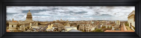 Framed Aerial view of a city, Havana, Cuba Print