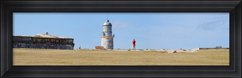 Framed Lighthouse at coast, Morro Castle, Havana, Cuba Print