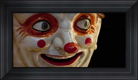 Framed Close-up of a clown at a shop, El Ingenio, Barcelona, Catalonia, Spain Print