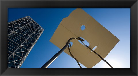 Framed Low angle view of a hotel, Hotel Arts, Barcelona, Catalonia, Spain Print