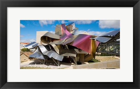 Framed Sculptured Roof of the Hotel Marques de Riscal, Elciego, La Rioja, Spain Print