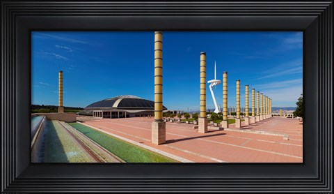 Framed Calatrava Tower at Olympic Ring in Montjuic, Barcelona, Catalonia, Spain Print