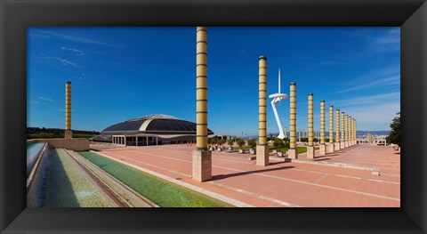 Framed Calatrava Tower at Olympic Ring in Montjuic, Barcelona, Catalonia, Spain Print