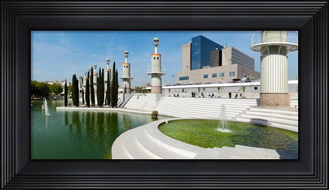 Framed Spain Industrial Park, Barcelona, Catalonia, Spain Print