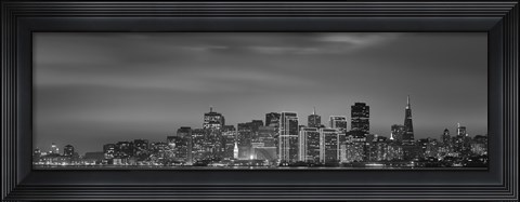 Framed Skyline viewed from Treasure Island, San Francisco, California, USA Print