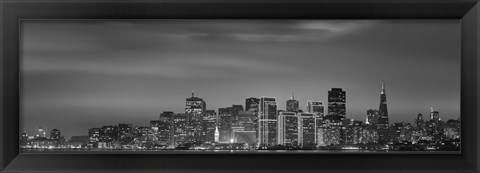Framed Skyline viewed from Treasure Island, San Francisco, California, USA Print