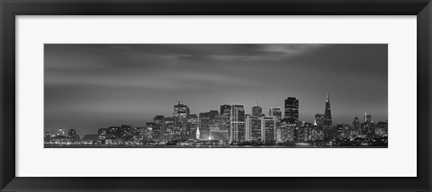 Framed Skyline viewed from Treasure Island, San Francisco, California, USA Print