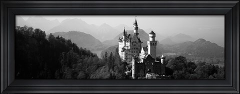 Framed Castle on a hill, Neuschwanstein Castle, Bavaria, Germany Print