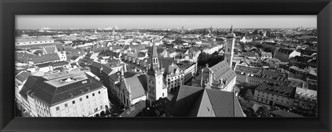 Framed High angle view of a city, Munich, Bavaria, Germany Print