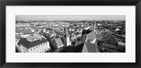 Framed High angle view of a city, Munich, Bavaria, Germany Print