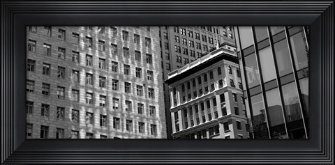 Framed Low angle view of office buildings, San Francisco, California Print