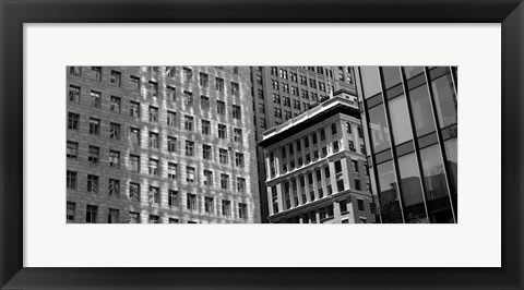 Framed Low angle view of office buildings, San Francisco, California Print