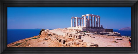 Framed Poseidon Cape Sounion Greece Print