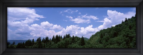 Framed Clouds over mountains, Cherokee, Blue Ridge Parkway, North Carolina, USA Print
