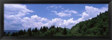 Framed Clouds over mountains, Cherokee, Blue Ridge Parkway, North Carolina, USA Print