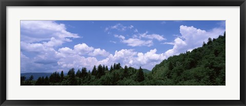 Framed Clouds over mountains, Cherokee, Blue Ridge Parkway, North Carolina, USA Print