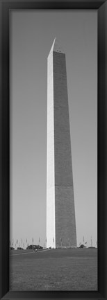 Framed Obelisk (black and white), Washington Monument, Washington DC Print