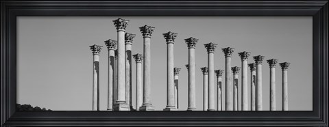Framed Low angle view of columns, National Capitol Columns, National Arboretum, Washington DC, USA Print
