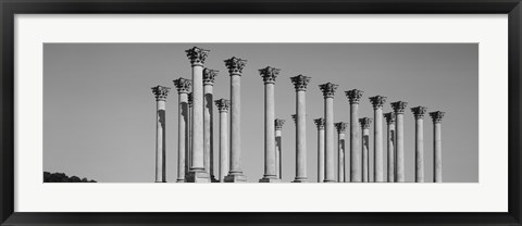 Framed Low angle view of columns, National Capitol Columns, National Arboretum, Washington DC, USA Print