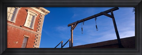Framed Low angle view of gallows, Tombstone Courthouse State Historic Park, Tombstone, Arizona, USA Print