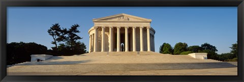 Framed Facade of a memorial, Jefferson Memorial, Washington DC, USA Print