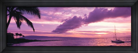 Framed Sunset Kapala Bay Maui HI USA Print