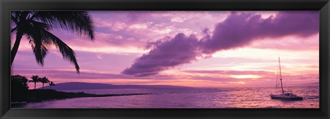 Framed Sunset Kapala Bay Maui HI USA Print