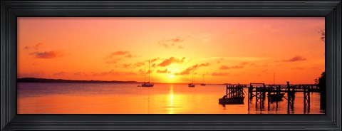Framed Ocean sunset Bahamas Print