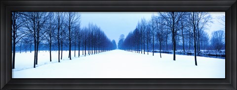 Framed Winter in Schleissheim Bavaria Germany Print