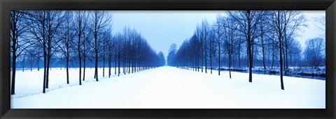 Framed Winter in Schleissheim Bavaria Germany Print