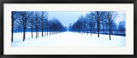 Framed Winter in Schleissheim Bavaria Germany Print