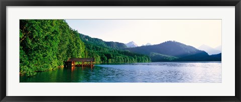 Framed Alp Lake Hohenschwangau Germany Print