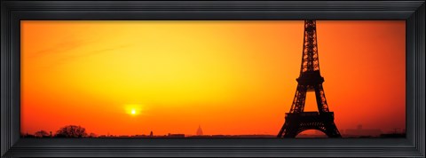 Framed Eiffel Tower sunrise Paris France Print