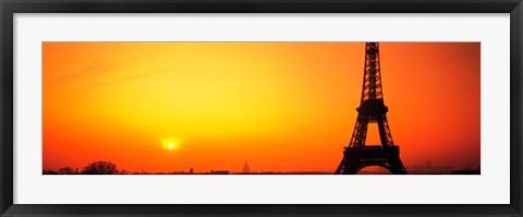 Framed Eiffel Tower sunrise Paris France Print